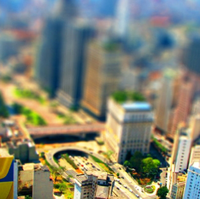 Aerial view of Johannesburg's city skyline and highways